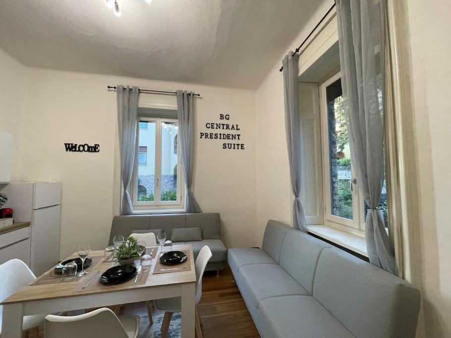 Bg Central President Suite Con Parcheggio - Vista Citta Alta Bergamo Eksteriør bilde